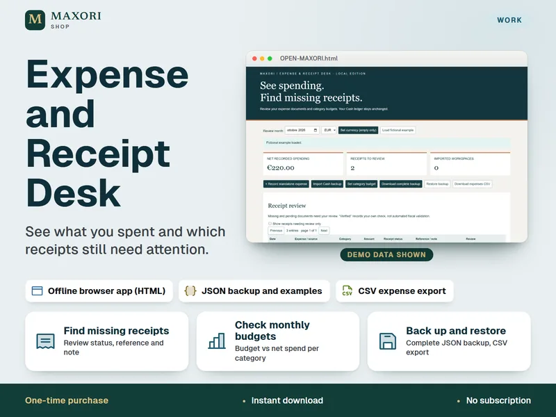Expense and Receipt Desk - See what you spent and which receipts still need attention.
